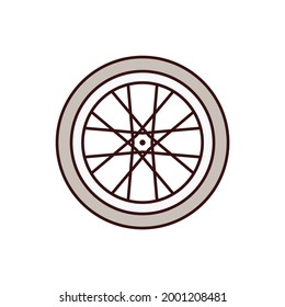 ilustración vectorial de icono de rueda de bicicleta
