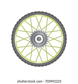 Bicycle wheel isolated