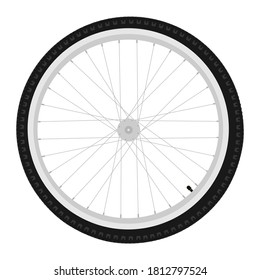 Bicycle wheel isolated on white background. Vector