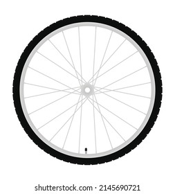 Rueda de bicicleta aislada. ilustración vectorial