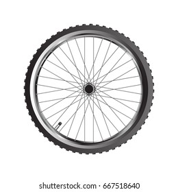 Bicycle wheel , mountain bike front wheel