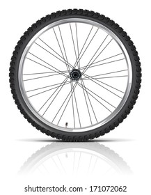 Bicycle wheel. Shadows and reflections are in the separate layers.