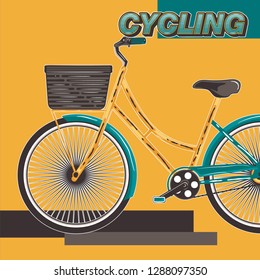 bicycle wheel shirt. Life is better on a bike. Stylish tee print - Vector
