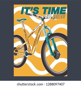 bicycle wheel shirt. Life is better on a bike. Stylish tee print - Vector