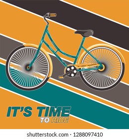 bicycle wheel shirt. Life is better on a bike. Stylish tee print - Vector