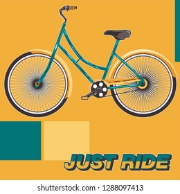 bicycle wheel shirt. Life is better on a bike. Stylish tee print - Vector