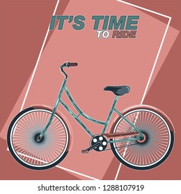 bicycle wheel shirt. Life is better on a bike. Stylish tee print - Vector