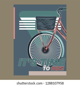 bicycle wheel shirt. Life is better on a bike. Stylish tee print - Vector