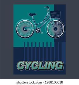 bicycle wheel shirt. Life is better on a bike. Stylish tee print - Vector