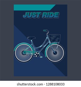 bicycle wheel shirt. Life is better on a bike. Stylish tee print - Vector