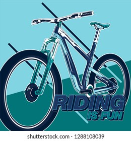bicycle wheel shirt. Life is better on a bike. Stylish tee print - Vector