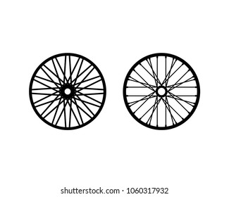 Bicycle Wheel Symbol Icon Logo Vector