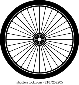 Bicycle wheel symbol vector illustration on white background..eps
