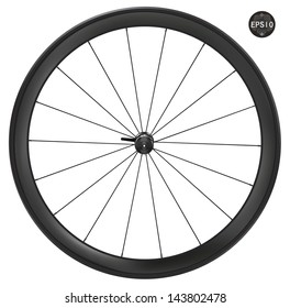 Bicycle wheel, vector, eps10