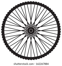 Bicycle wheel, vector format