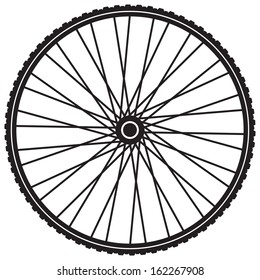 Bicycle wheel, vector format