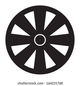 Bicycle wheel, vector format