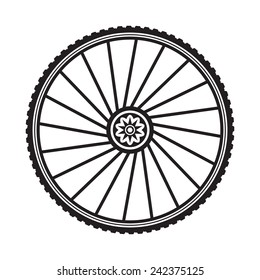 Bicycle wheel, vector format 