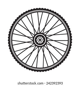 Bicycle wheel, vector format 