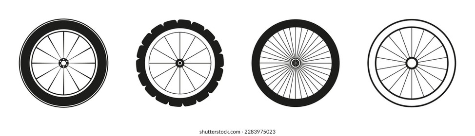 Rueda de bicicleta. Ruedas de bicicleta aisladas sobre fondo blanco.