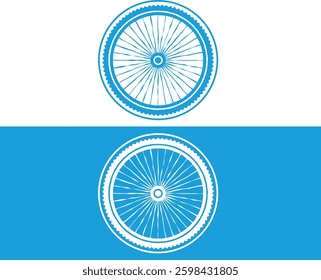 Bicycle wheels illustration or tire in vector