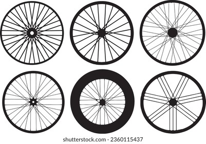 Bicycle Wheels Vector Graphic Pack
