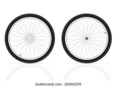 bicycle wheels vector illustration isolated on white background