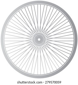 Bicycle wheels white background
