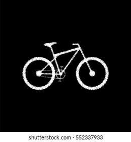 bicycle  - white vector icon