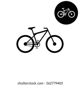 bicycle  - white vector icon