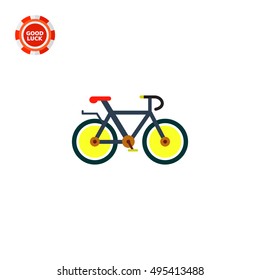 Bicycle with Yellow Wheels Icon