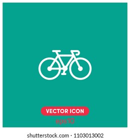 Bicycle,Bike Vector Icon Illustration For Web And Mobile Application.Ui/Ux.Green Backround.Premium Quality.