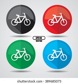 bicycle,Button, label and sign - Vector illustration