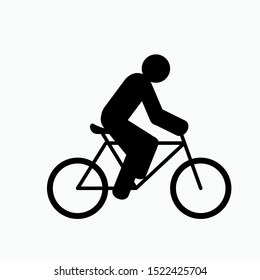 Bicycleman Icon Vector Sign Symbol Design Stock Vector (Royalty Free ...