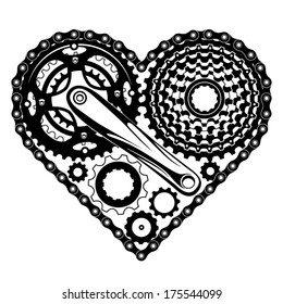 bicycle-parts-combined-in-a-heart-shape