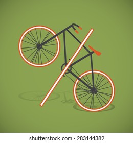 Bicycle-percent illustration, vector