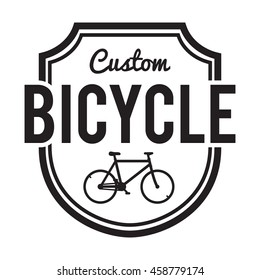 Bicycles Badge Label. Bike shop rent. For signage, prints and stamps. Custom bicycles