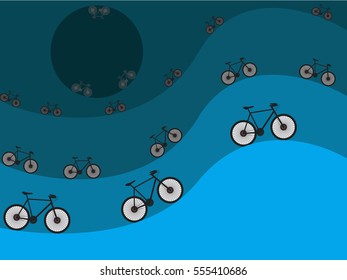 Bicycles in the blue waves