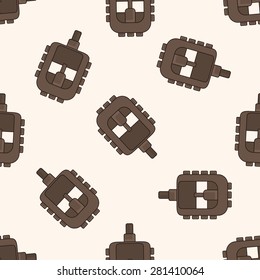 Bicycles equipment , cartoon seamless pattern background