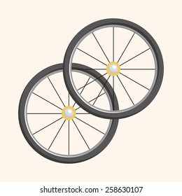 Bicycles equipment theme elements