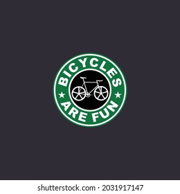 Bicycles are fun illustration vectors for t shirt print, etc