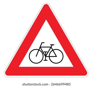 bicicletas e ciclomotores sinal de trânsito triângulo no ilustrador não ia