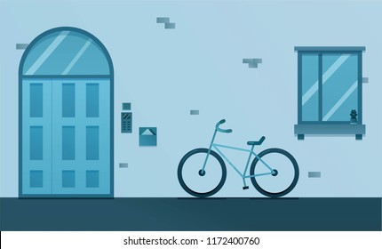 Bicycles near the house