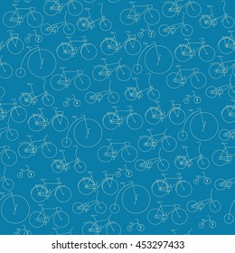 bicycles on a blue background