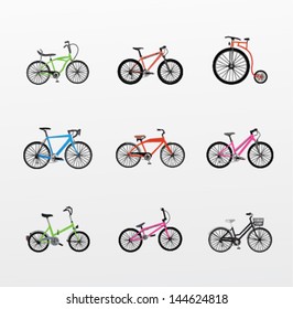 bicycles (Set of 9 bikes )