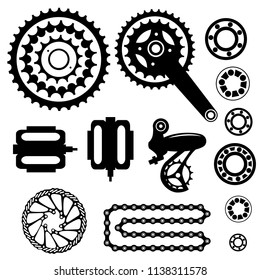 Bicycles. Set Of Bicycle Parts