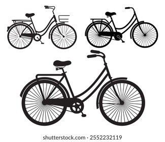 Bicycles silhouette vector illustration design