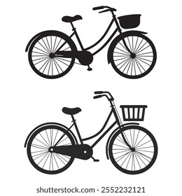 Bicycles silhouette vector illustration design