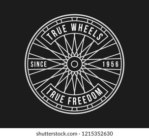 Bicycles true wheels white on black is about cycling and discovering beautiful places
