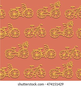 Bicycles Vector Pattern